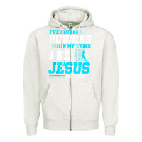 Oatmeal Heather Christian Runner Half Marathon Running Race Jesus Gift Zipper Hoodie - trangStudio