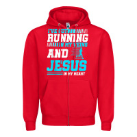 Red Christian Runner Half Marathon Running Race Jesus Gift Zipper Hoodie - trangStudio