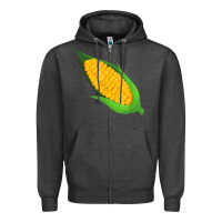 Charcoal Heather corn costume funny halloween party thanksgiving kids t shirt Zipper Hoodie - trangStudio