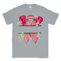 Heather Grey Personalized Breast Cancer ribbon Classic Tee - NancyCooperArtShop