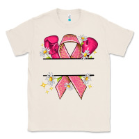 Natural Personalized Breast Cancer ribbon Classic Tee - NancyCooperArtShop