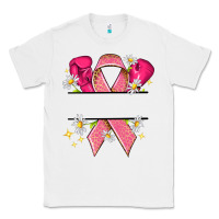 White Personalized Breast Cancer ribbon Classic Tee - NancyCooperArtShop