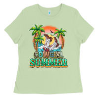 Matcha Cowgirl summer Ladies Tee - NancyCooperArtShop