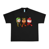 Black christmas reindeer polar bear snowman Urban Heavy Tee - CowGirlArtShop