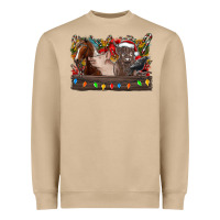 Mushroom festive farmyard gathering Heavyweight Sweatshirt - CowhideDigitalArt
