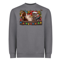 Storm festive farmyard gathering Heavyweight Sweatshirt - CowhideDigitalArt
