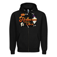 Black halloween vibes Zipper Hoodie - Artiststas