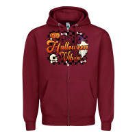 Burgundy halloween vibes Zipper Hoodie - Artiststas