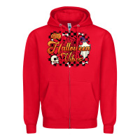 Red halloween vibes Zipper Hoodie - Artiststas