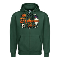 Sports Green halloween vibes Zipper Hoodie - Artiststas