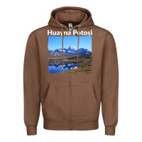 Bolivia Huayna Potosi Mountain Andes Art Zipper Hoodie | Teevron