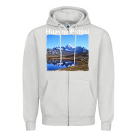 Dove Grey Bolivia Huayna Potosi Mountain Andes Art Zipper Hoodie - trangStudio