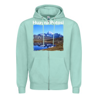 Seafoam Bolivia Huayna Potosi Mountain Andes Art Zipper Hoodie - trangStudio