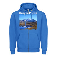 True Royal Bolivia Huayna Potosi Mountain Andes Art Zipper Hoodie - trangStudio