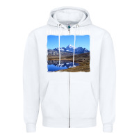 White Bolivia Huayna Potosi Mountain Andes Art Zipper Hoodie - trangStudio