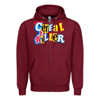 Burgundy Cereal Killer For The Cereal Lovers In Your Family Zipper Hoodie - trangStudio