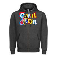 Charcoal Heather Cereal Killer For The Cereal Lovers In Your Family Zipper Hoodie - trangStudio