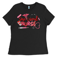 Black one loved nurse Ladies Tee - texasbilliewilder