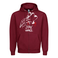 Burgundy stay woke freddy krueger Zipper Hoodie - trangStudio