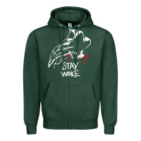 Sports Green stay woke freddy krueger Zipper Hoodie - trangStudio