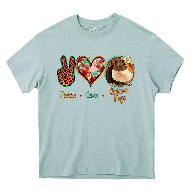Peace Love Guinea Pigs Heavy Core Tee by Bettercallsaul | Teevron