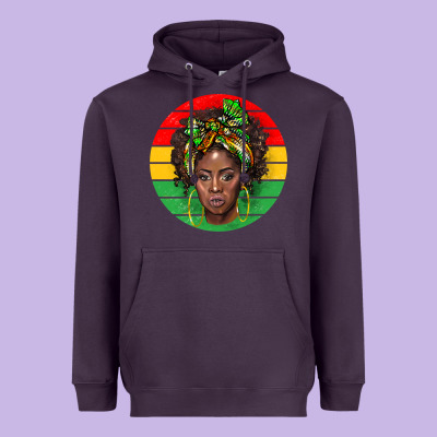 Black Women Heavyweight Hoodie Designed By Barkaloodesign