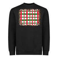 Black Christmas Pattern Heavyweight Sweatshirt - CowhideDigitalArt