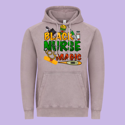 Black Nurse Magic Vintage Hoodie Designed By Howdyjamesfarm