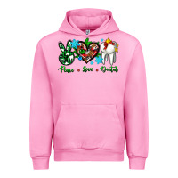 Fuchsia Pink peace love dental for Christmas Urban Hoodie - AdoDesignShop