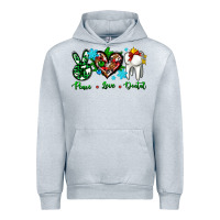Heather Grey peace love dental for Christmas Urban Hoodie - AdoDesignShop