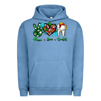 Pigment Pebble Blue peace love dental for Christmas Urban Hoodie - AdoDesignShop