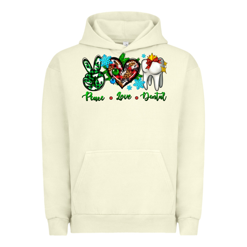Peace Love Dental For Christmas Urban Hoodie by AdoDesignShop | Teevron