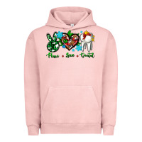 Pigment Salmon peace love dental for Christmas Urban Hoodie - AdoDesignShop