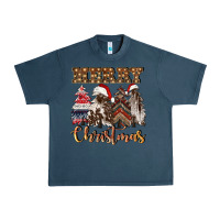 Midnight Navy merry christmas trees Urban Heavy Tee - CowGirlArtShop