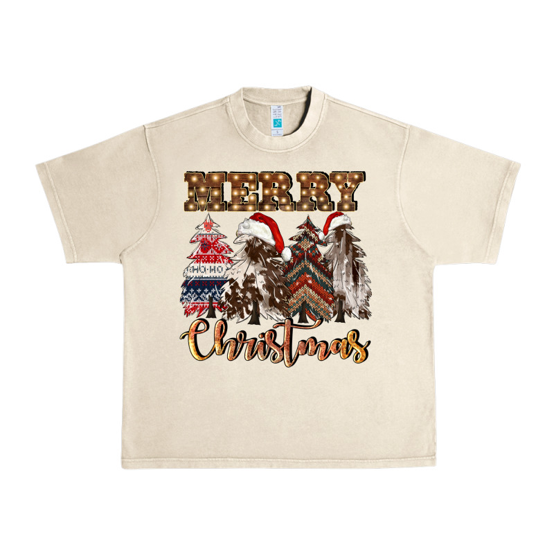 Merry Christmas Trees Urban Heavy Tee by CowGirlArtShop | Teevron