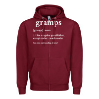 Burgundy Grandpa Gift for Gramps, Fathers Day Birthday Gift Idea Zipper Hoodie - trangStudio