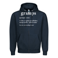Navy Grandpa Gift for Gramps, Fathers Day Birthday Gift Idea Zipper Hoodie - trangStudio