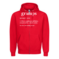 Red Grandpa Gift for Gramps, Fathers Day Birthday Gift Idea Zipper Hoodie - trangStudio