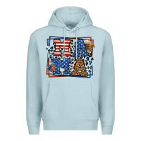 Blue Mist Army Veteran mama leopard frame 4th of July Premium Hoodie - LillyAllenDesigns
