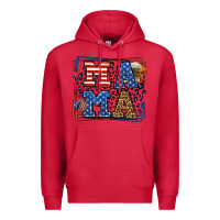 Cardinal Army Veteran mama leopard frame 4th of July Premium Hoodie - LillyAllenDesigns