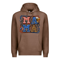 Chestnut Army Veteran mama leopard frame 4th of July Premium Hoodie - LillyAllenDesigns