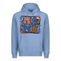 Colony Blue Army Veteran mama leopard frame 4th of July Premium Hoodie - LillyAllenDesigns
