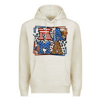 Oatmeal Heather Army Veteran mama leopard frame 4th of July Premium Hoodie - LillyAllenDesigns