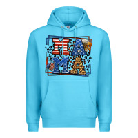 Ocean Blue Army Veteran mama leopard frame 4th of July Premium Hoodie - LillyAllenDesigns