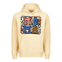 Pina Colada Army Veteran mama leopard frame 4th of July Premium Hoodie - LillyAllenDesigns