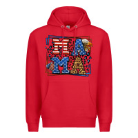 Red Army Veteran mama leopard frame 4th of July Premium Hoodie - LillyAllenDesigns