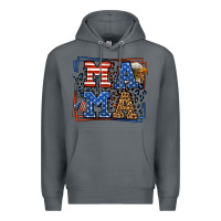 Rock Army Veteran mama leopard frame 4th of July Premium Hoodie - LillyAllenDesigns