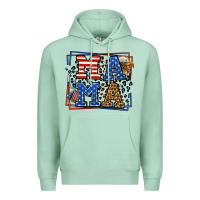 Seafoam Army Veteran mama leopard frame 4th of July Premium Hoodie - LillyAllenDesigns