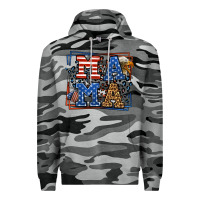 Slate Camo Army Veteran mama leopard frame 4th of July Premium Hoodie - LillyAllenDesigns