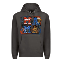 Smoke Army Veteran mama leopard frame 4th of July Premium Hoodie - LillyAllenDesigns